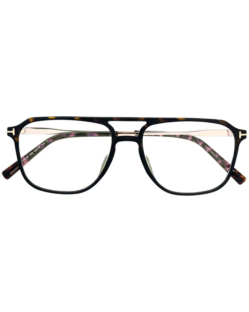 Tom Ford Pilotenbrille in Schildpattoptik - Braun Braun
