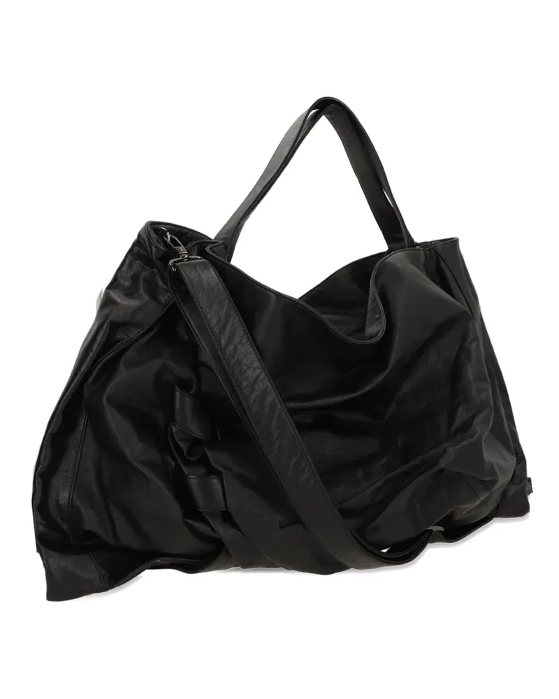 Yohji Yamamoto gathered tote bag - Schwarz Schwarz