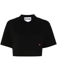 Moschino Poloshirt mit Herzmotiv Schwarz