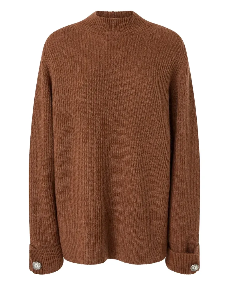 Pinko Pullover mit gerippten Bündchen - Braun Braun