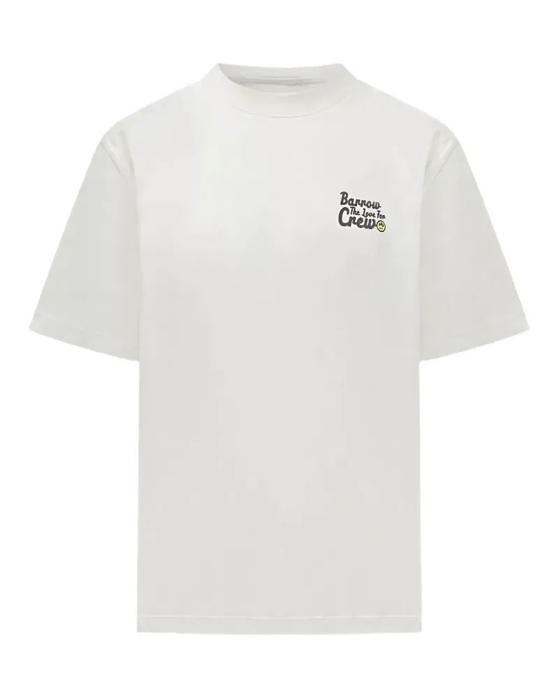 BARROW crew-neck graphic T-shirt - Nude Nude