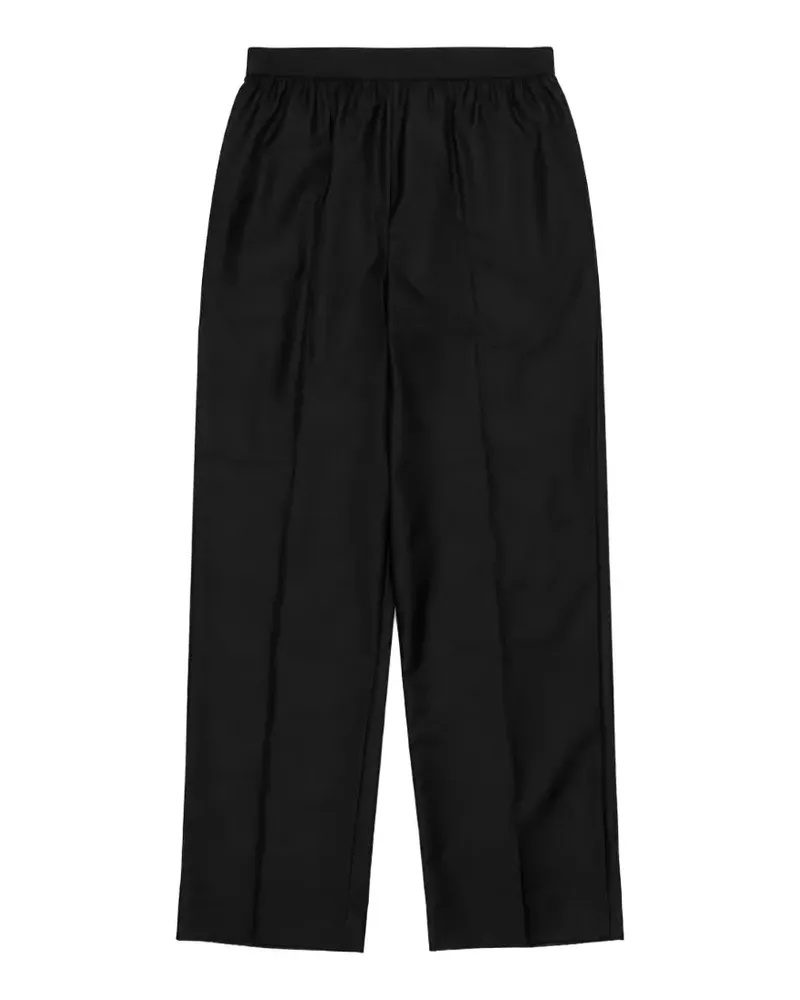 Yves Salomon pleat-detail wide-leg trousers - Schwarz Schwarz