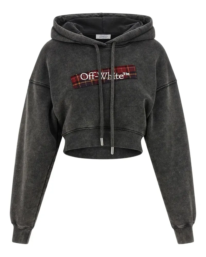 OFF-WHITE Bookish Hoodie mit Logo-Patch - Grau Grau