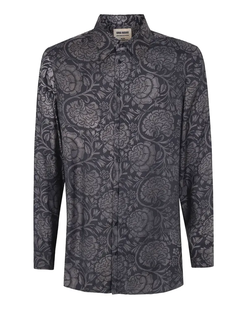 Uma Wang floral-print shirt - Grau Grau