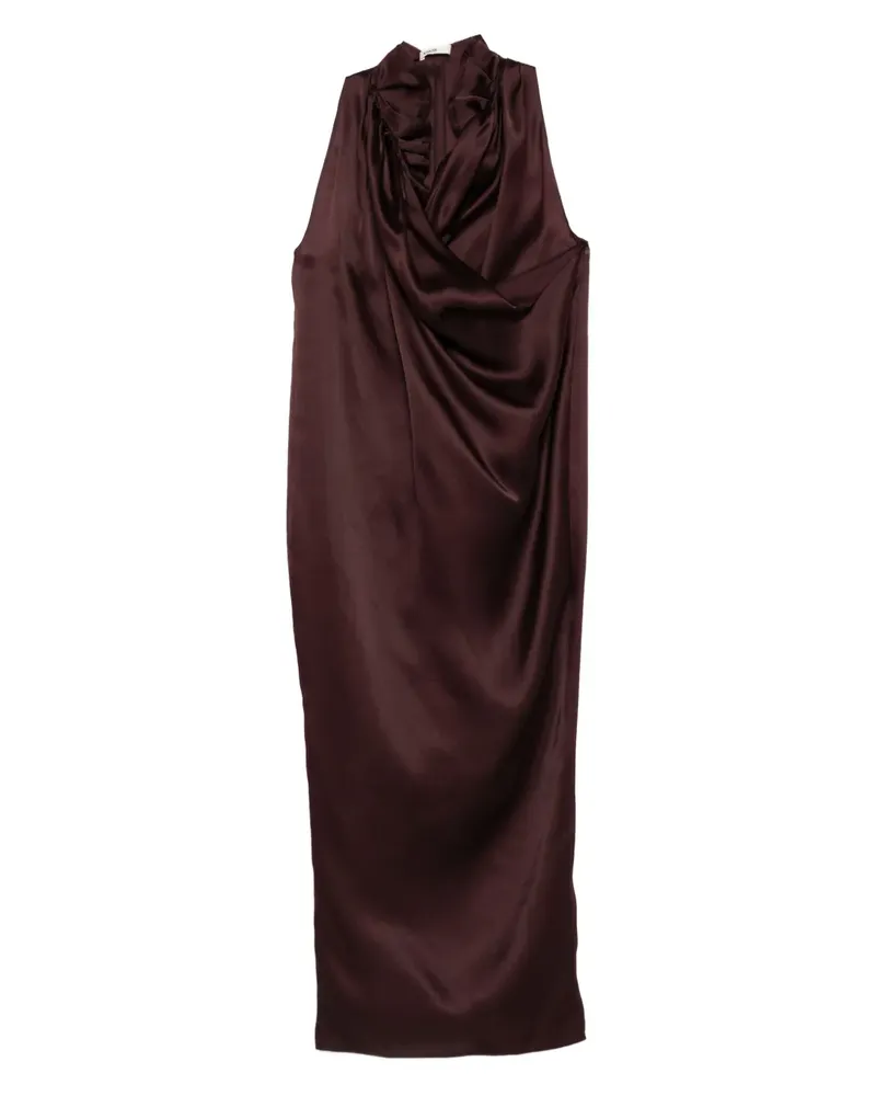 KHAITE Drapiertes Maxikleid mit drapiertem Ausschnitt - Braun Braun