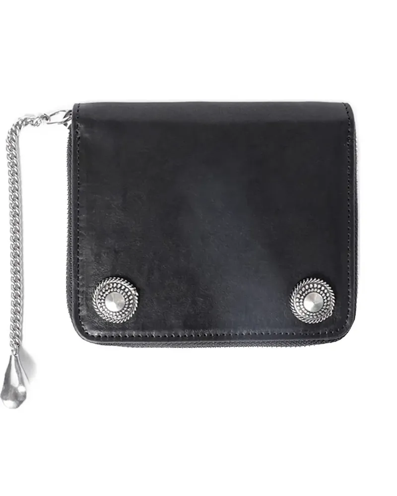 Ann Demeulemeester Fim studded zip wallet - Schwarz Schwarz