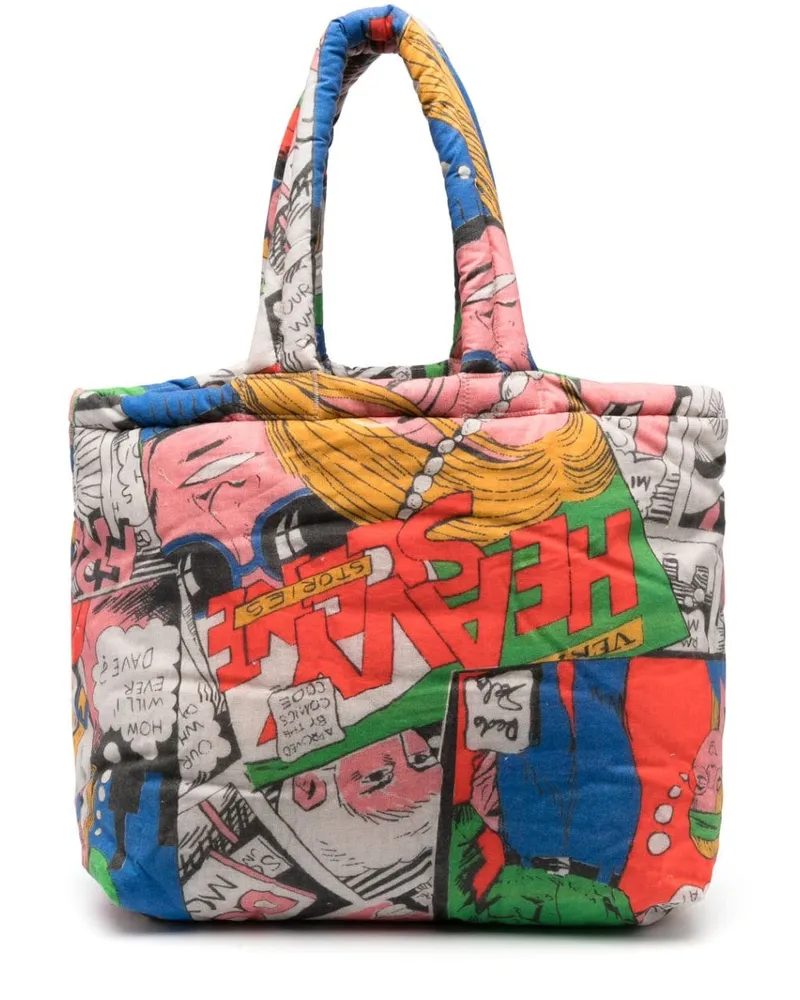 ERL Shopper mit grafischem Print Rot