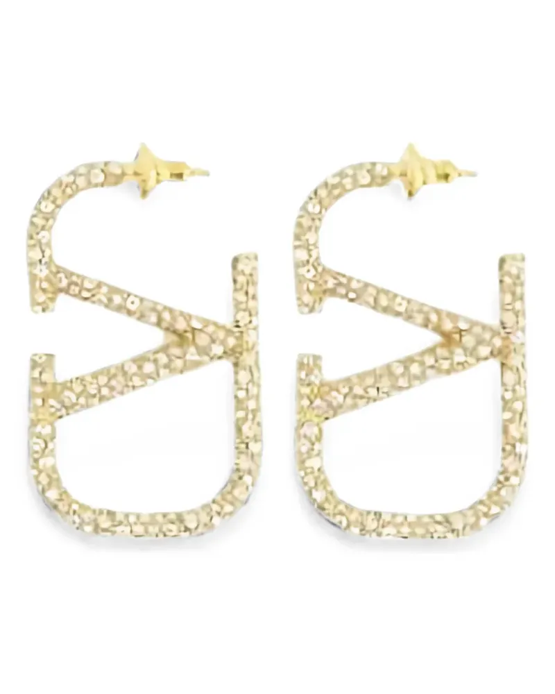 Valentino Garavani VLogo Signature crystal-embellished earrings - Gold Gold