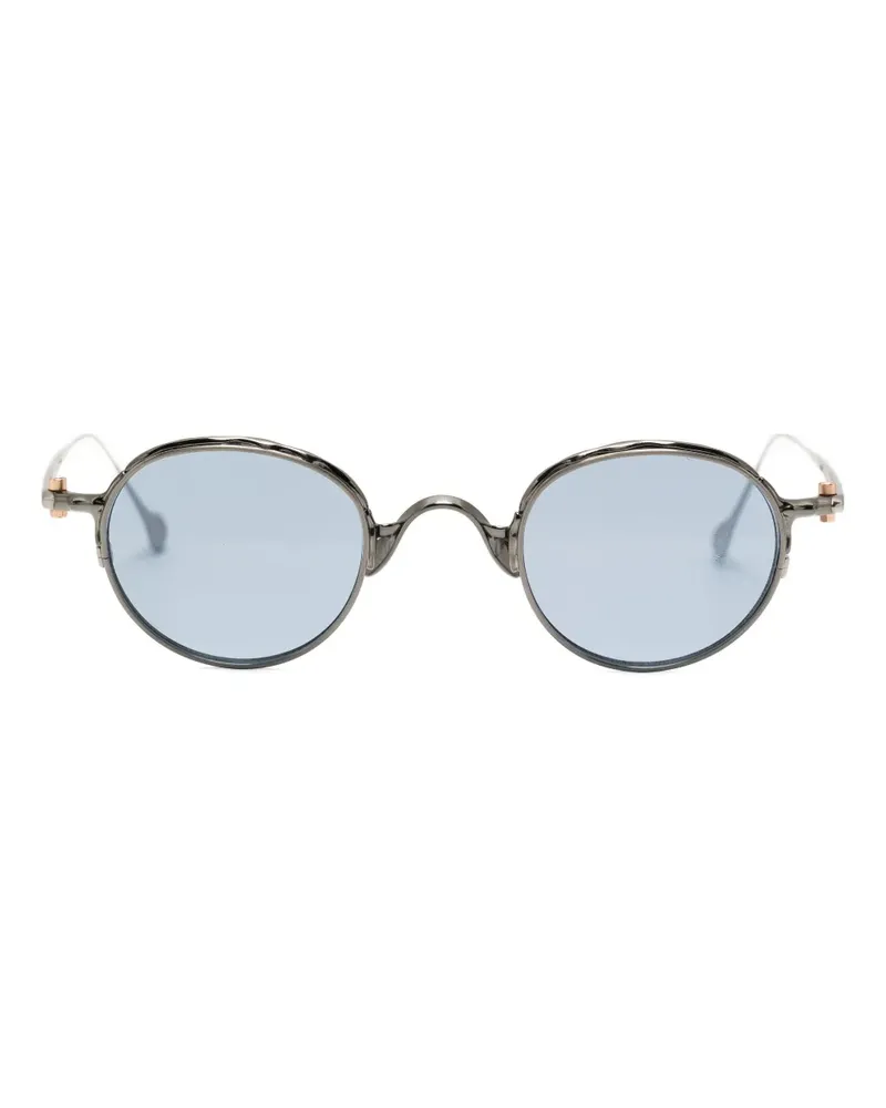 Yohji Yamamoto Sonnenbrille mit rundem Gestell - Silber Silber