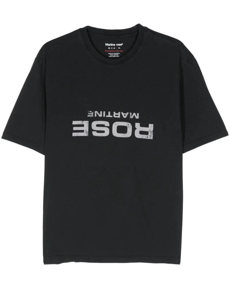 Martine Rose T-Shirt mit Logo-Print - Schwarz Schwarz