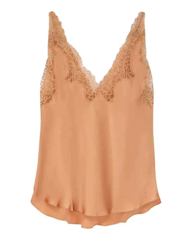 Mes Demoiselles Camisole-Top mit Spitzenbesatz - Orange Orange