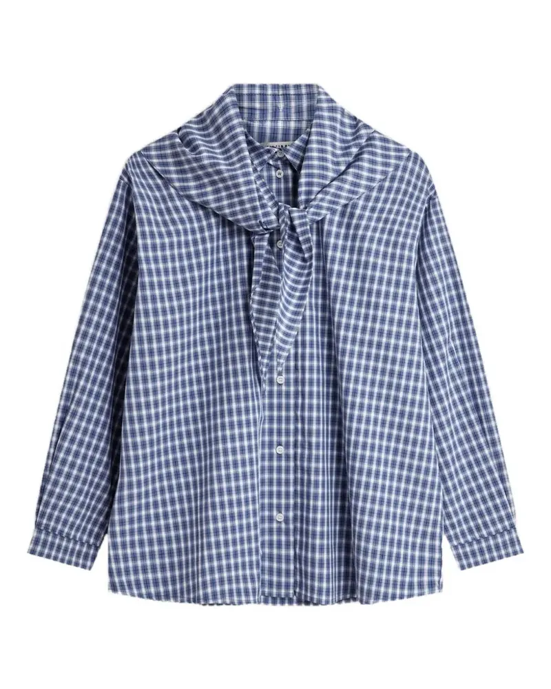 Minimum Harper scarf-detail shirt - Blau Blau