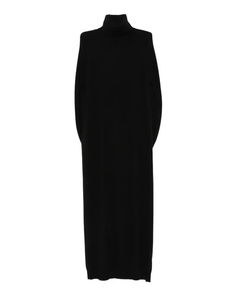 Uma Wang Wrap high-neck raglan-sleeve maxi dress - Schwarz Schwarz