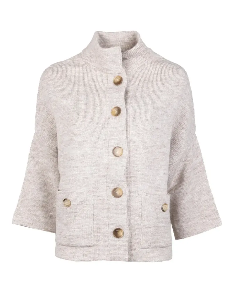 cinque knitted button-up cardigan - Nude Nude