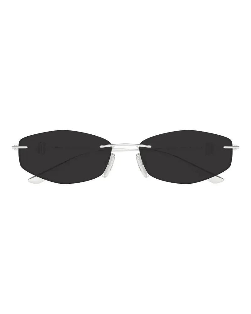 Balenciaga Rahmenlose Sonnenbrille mit geometrischer Form - Silber Silber
