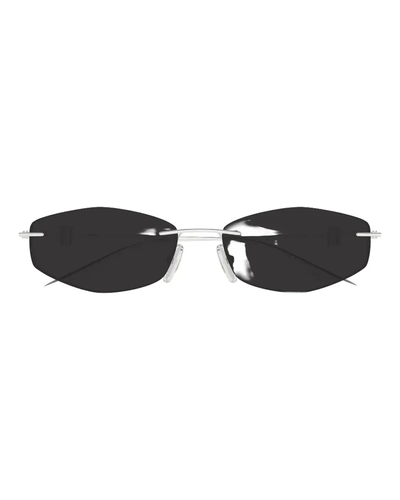 Balenciaga Nano rimless geometric-frame sunglasses - Silber Silber