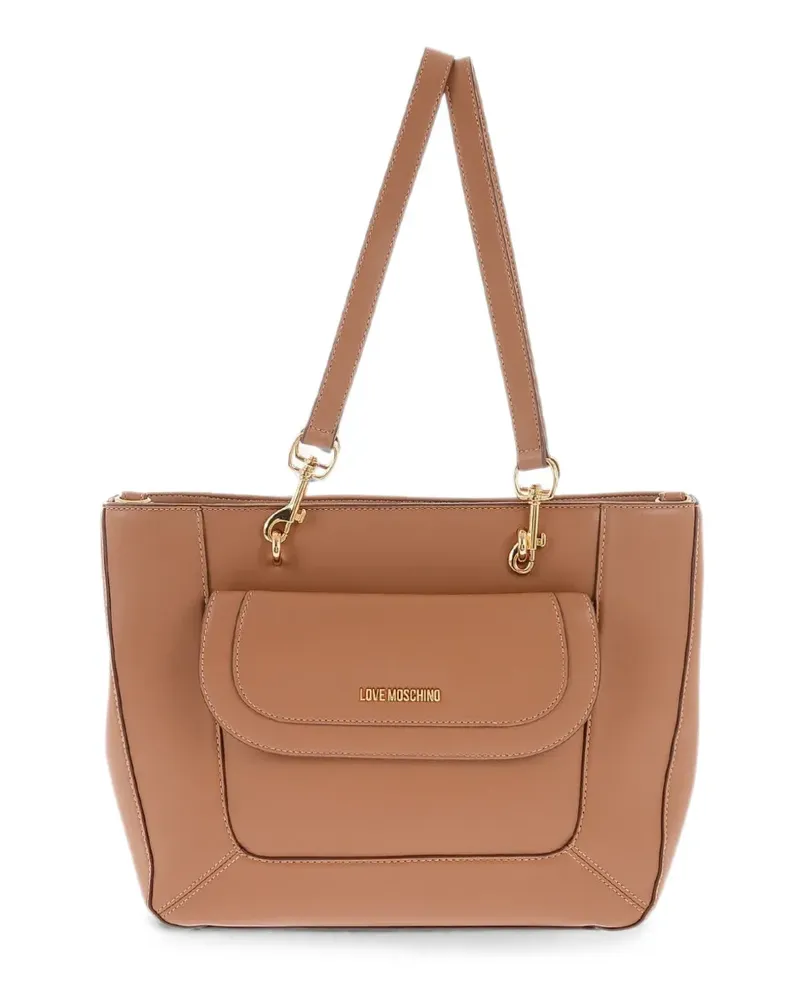 Moschino front-pocket shoulder bag - Braun Braun