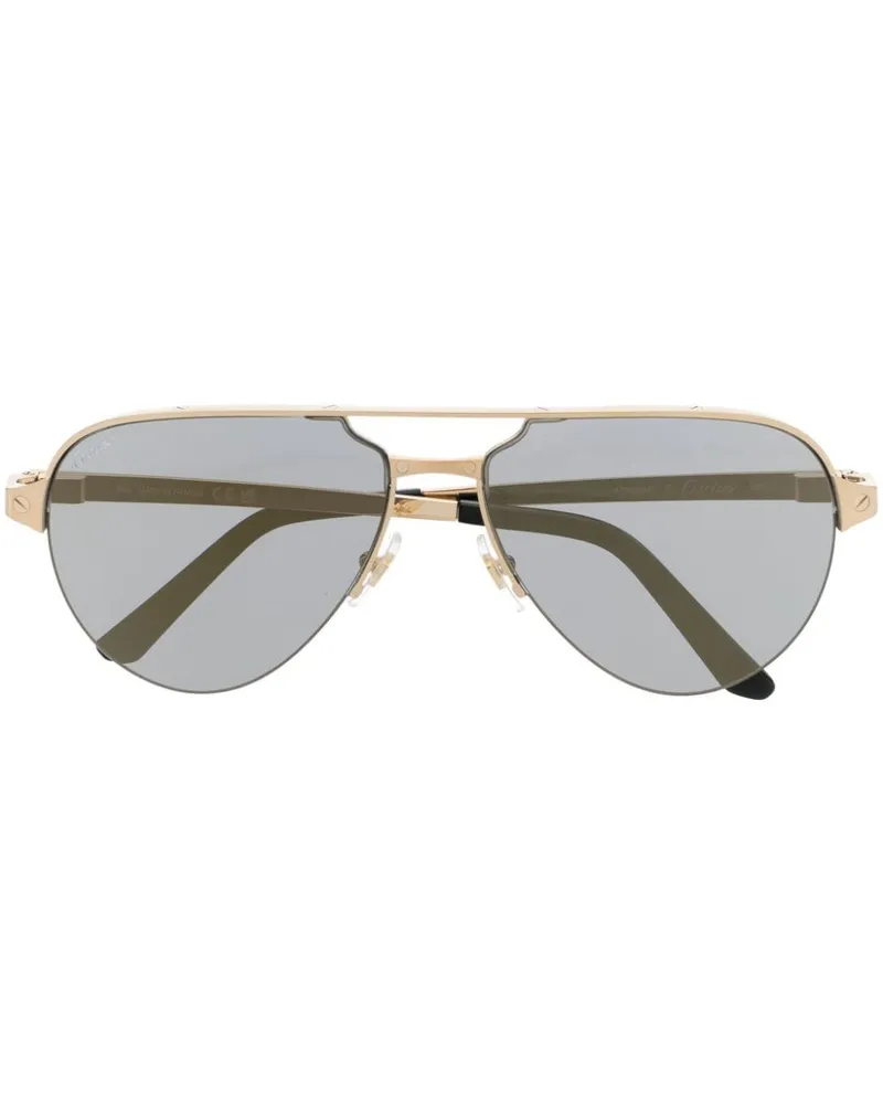 Cartier Getönte Pilotenbrille Gold