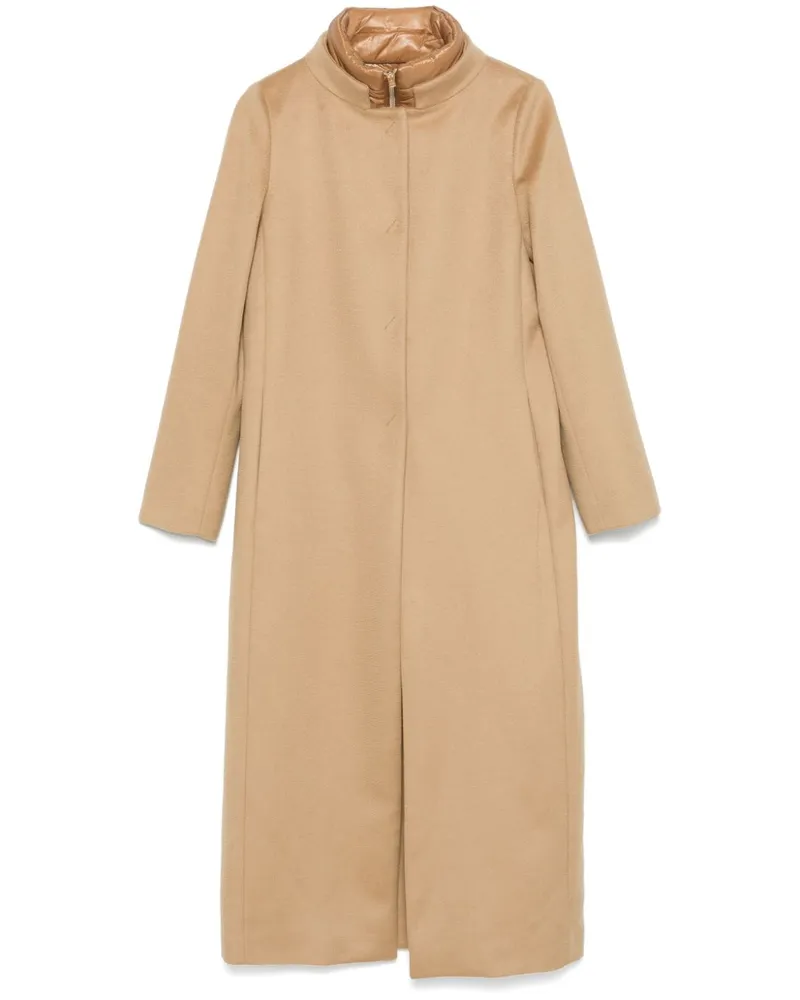 Herno Mantel im Layering-Look - Nude Nude