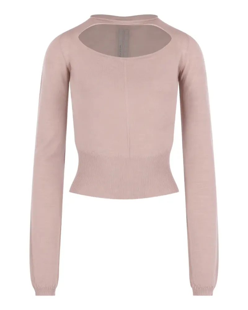 Rick Owens Gerippter Pullover mit Cut-Out - Rosa Rosa