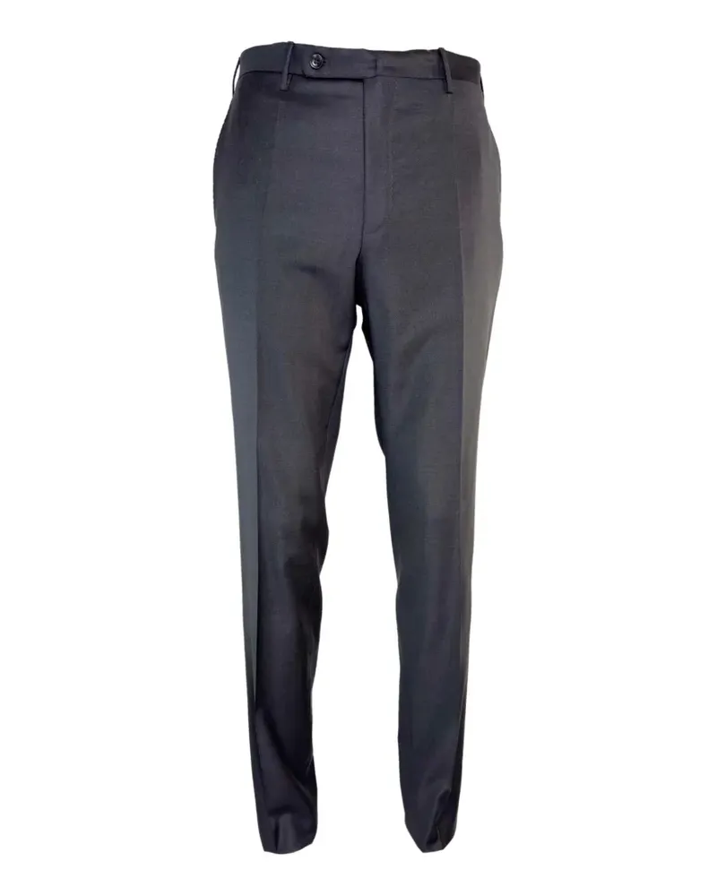 Incotex flat-front twill trousers - Grau Grau