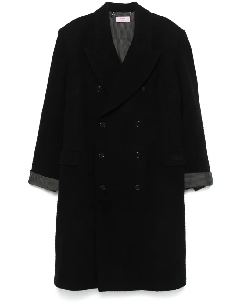 Martine Rose Mantel mit Pilling-Finish - Schwarz Schwarz