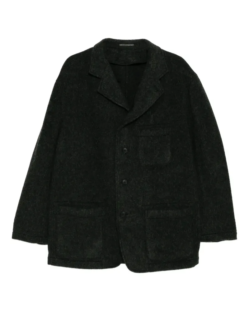 Yohji Yamamoto x MASSES herringbone wool jacket - Schwarz Schwarz
