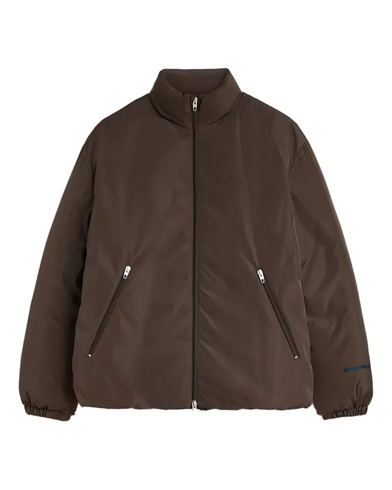 Jil Sander Daunenjacke mit Logo-Print - Braun Braun