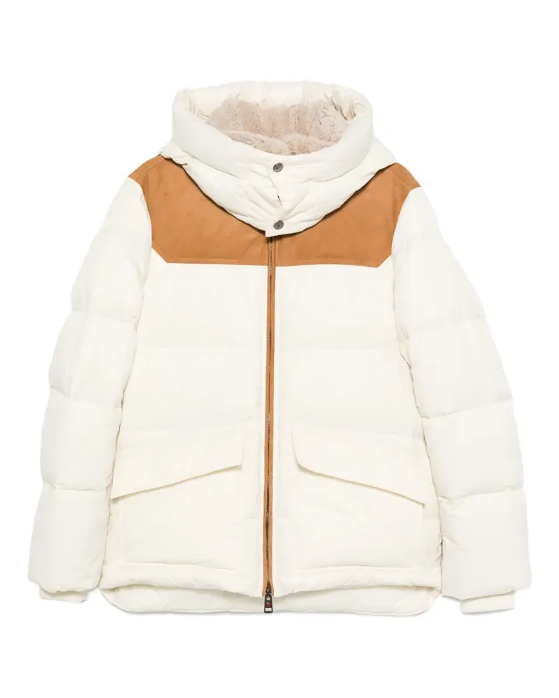 KIRED Steppjacke mit Wildledereinsätzen - Nude Nude