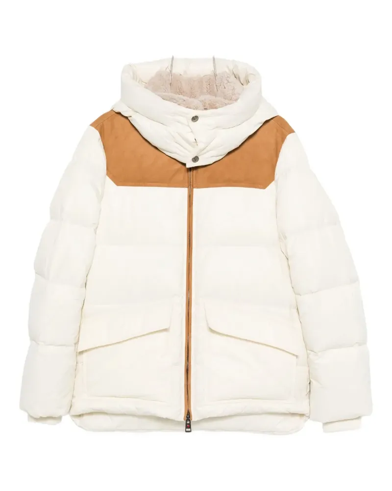 KIRED Steppjacke mit Wildledereinsätzen - Nude Nude