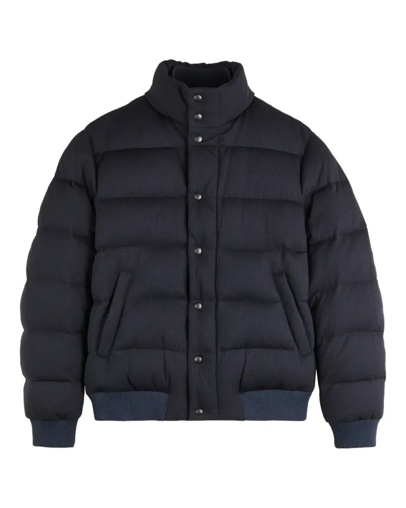 Fay Wattierte Bomberjacke mit Jersey-Front - Blau Blau