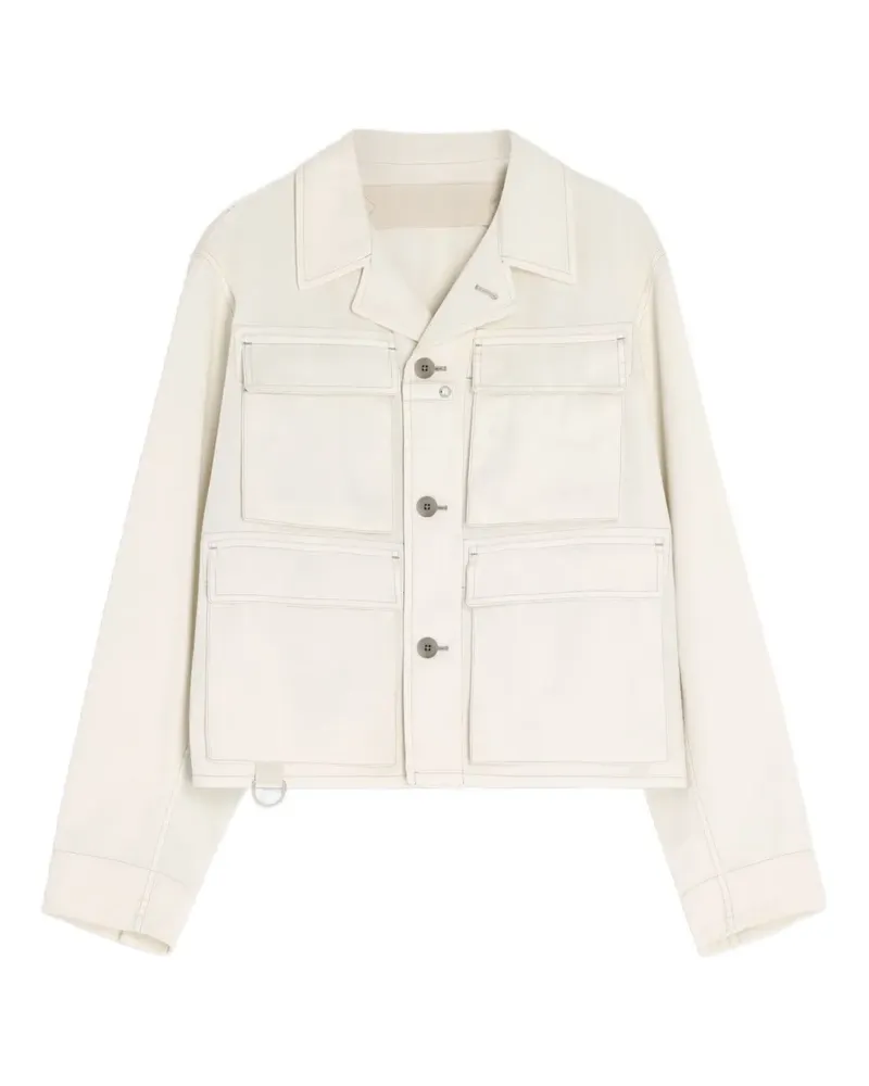 Christophe Lemaire Utility-Jacke im Military-Look - Weiß Weiß