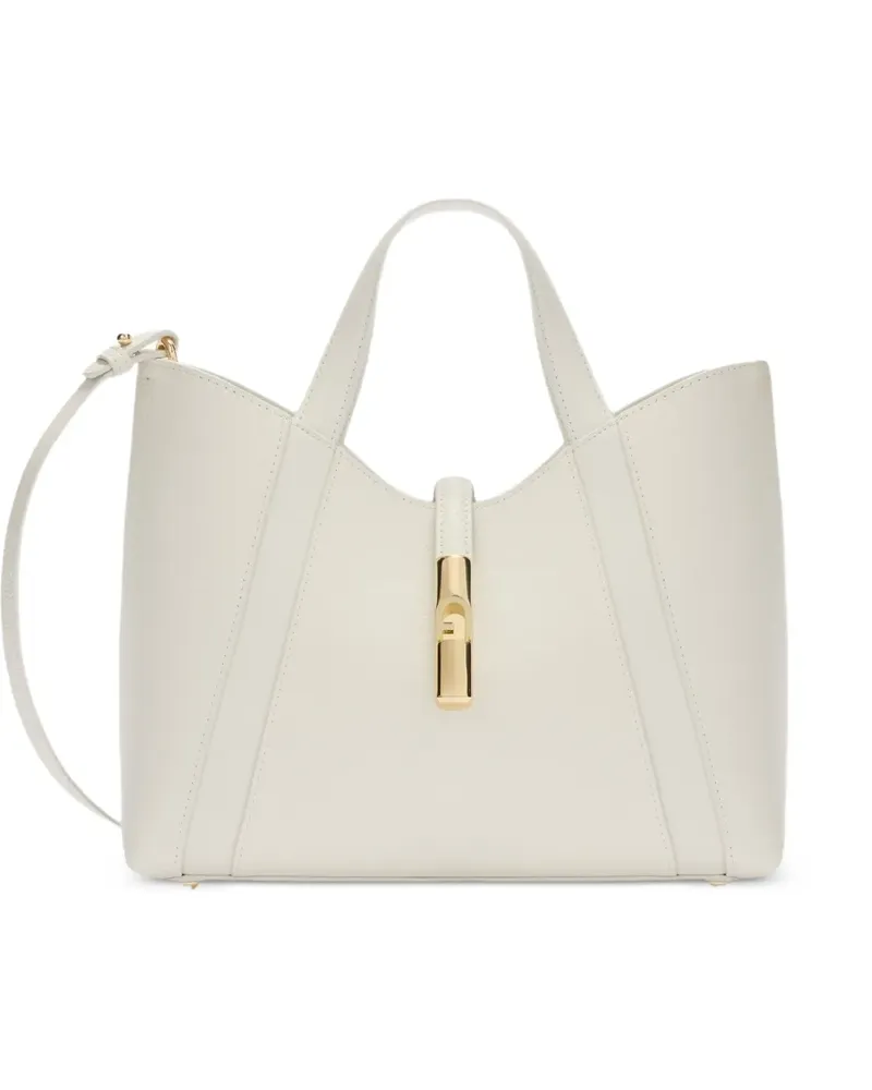Furla small Goccia grained-leather tote bag - Weiß Weiß