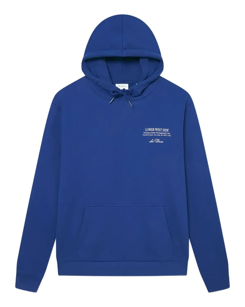LES DEUX printed hoodie - Blau Blau