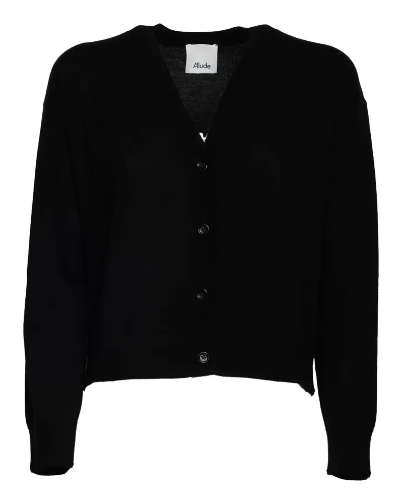 ALLUDE V-neck wool cardigan - Schwarz Schwarz