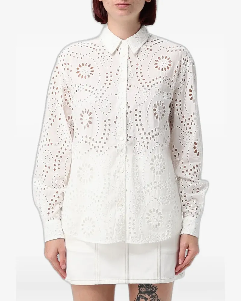MC2 Saint Barth broderie-anglaise shirt - Weiß Weiß