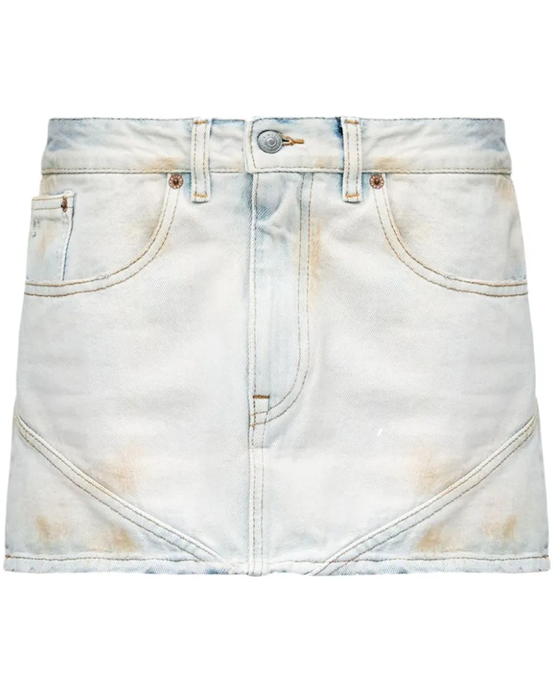 Maison Margiela Minirock mit Logo-Patch - Blau Blau