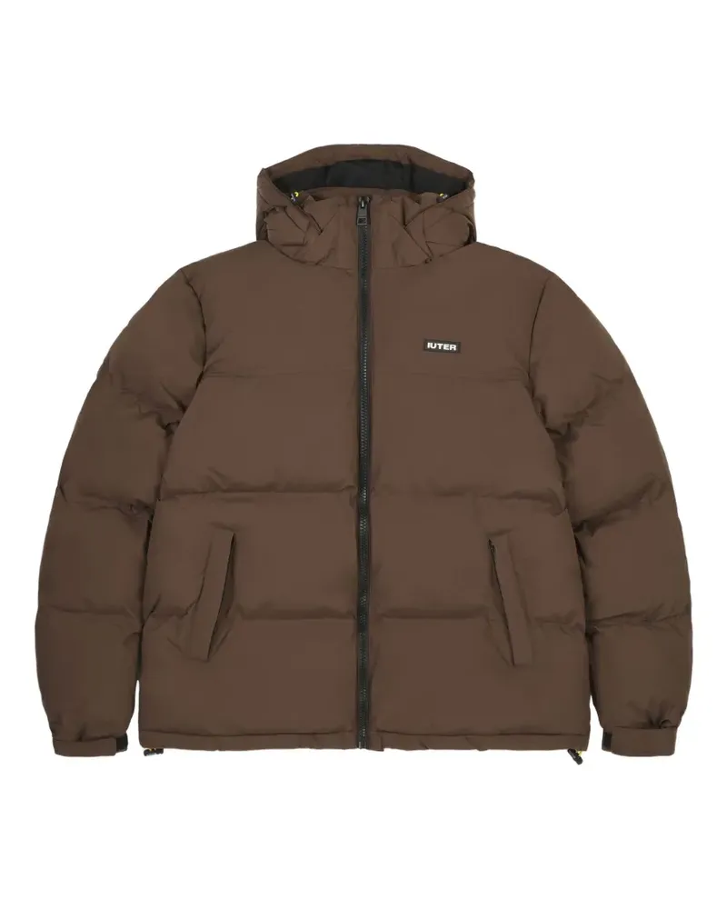 Iuter Steppjacke mit Kapuze - Braun Braun