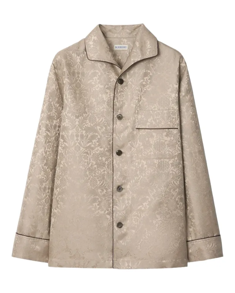 Burberry Pyjama-Oberteil aus Sonnenblumen-Jacquard - Nude Nude
