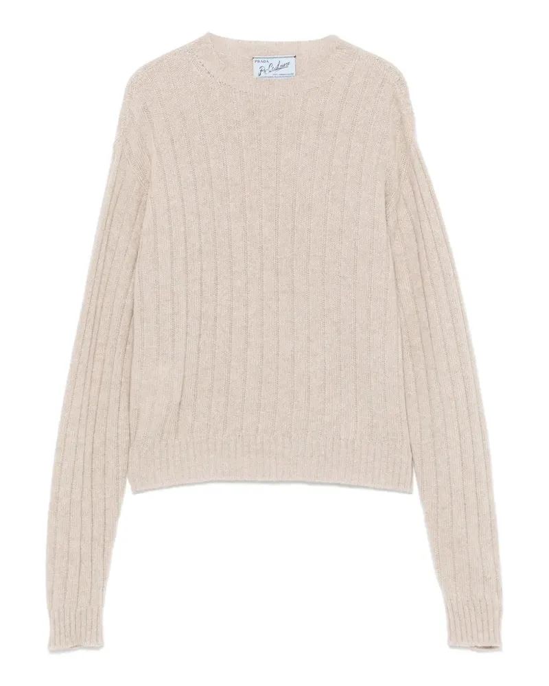 Prada ribbed cashmere sweater - Nude Nude