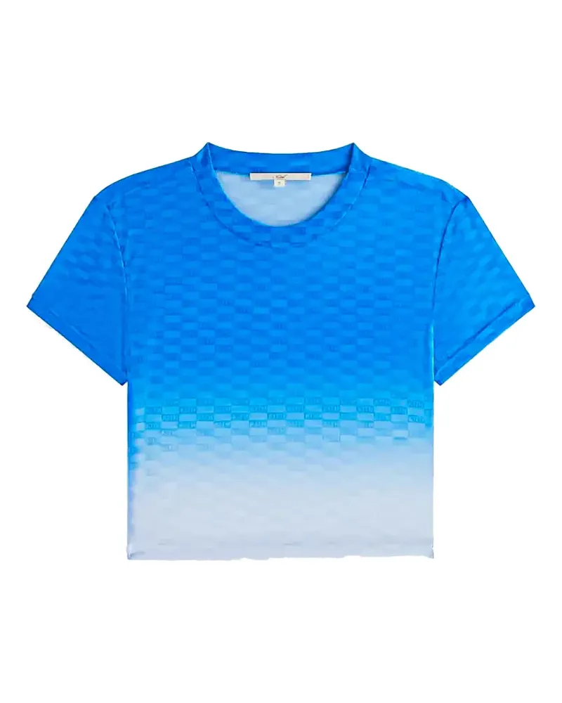 KITH T-Shirt aus Monogramm-Mesh - Blau Blau