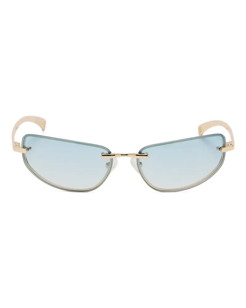 Le Specs Bubbles Sonnenbrille mit geometrischem Gestell - Gold Gold