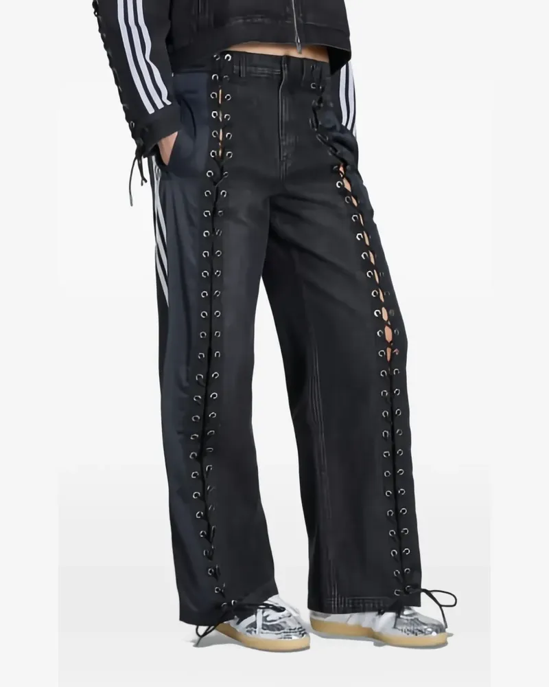 adidas Jeans mit Knopfverschluss - Schwarz Schwarz
