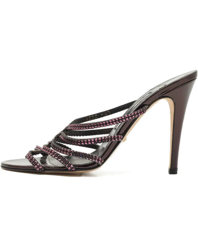 Gina crystal embellished leather sandals - Braun Braun