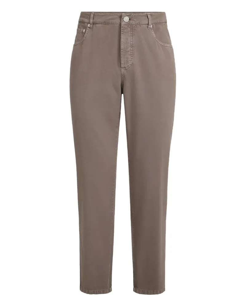 Brunello Cucinelli Five-Pocket-Hose mit Knopfverschluss - Braun Braun