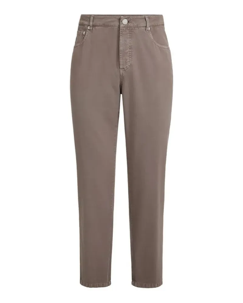 Brunello Cucinelli Five-Pocket-Hose mit Knopfverschluss - Braun Braun
