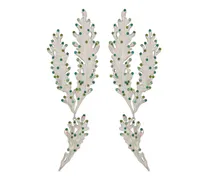 Cactus Branch Ohrstecker mit Kristallen