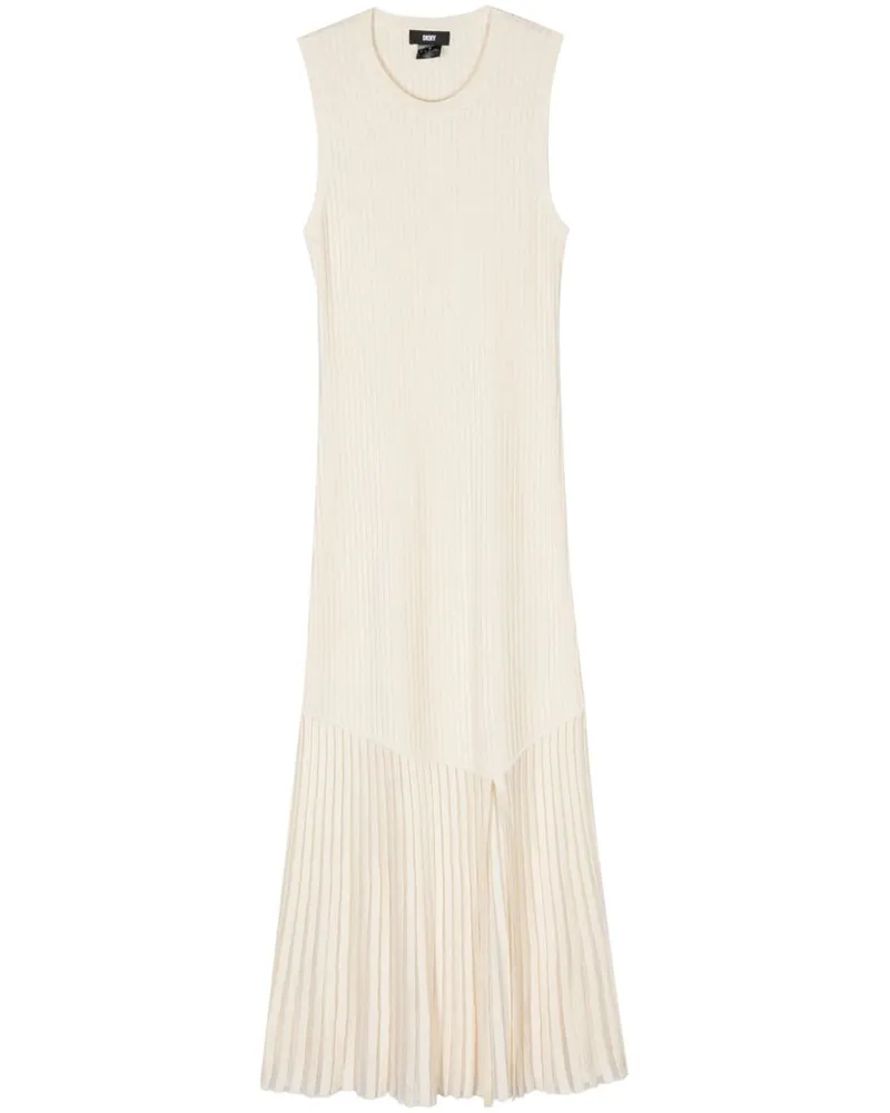 DKNY Trägerkleid aus geripptem Strick - Nude Nude