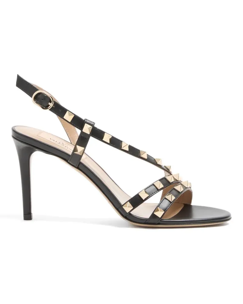 Valentino Garavani Rockstud Sandalen aus Kalbsleder 85mm - Schwarz Schwarz
