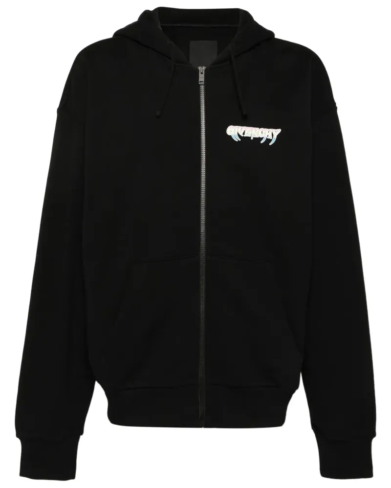 Givenchy Kapuzenjacke mit Logo-Print - Schwarz Schwarz